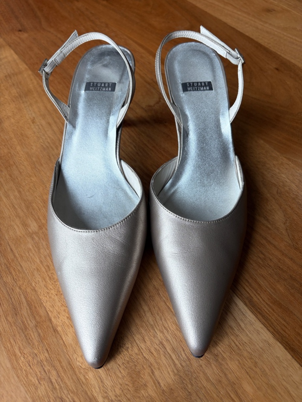 Stuart Weitzman Women's Silver Metallic Heels